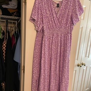 SHEIN Purple Floral Maxi Dress
